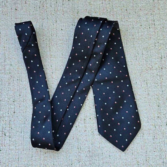 Vintage Pierre Cardin Tie Black Necktie Classic Tie - Picture 1 of 9